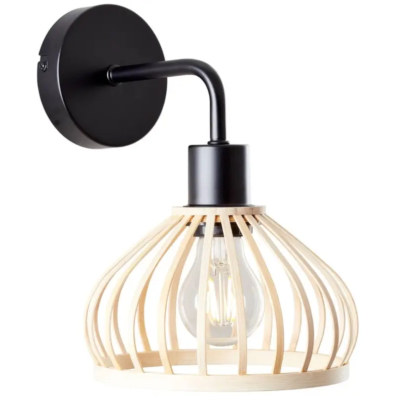 Remise Applique NORAH 1x40W E27 Noir-naturel