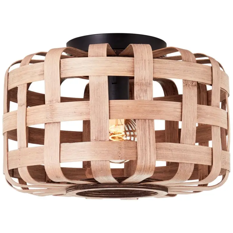 Plafonnier WOODLINE 1x60W E27 Nature-noir Super Prix