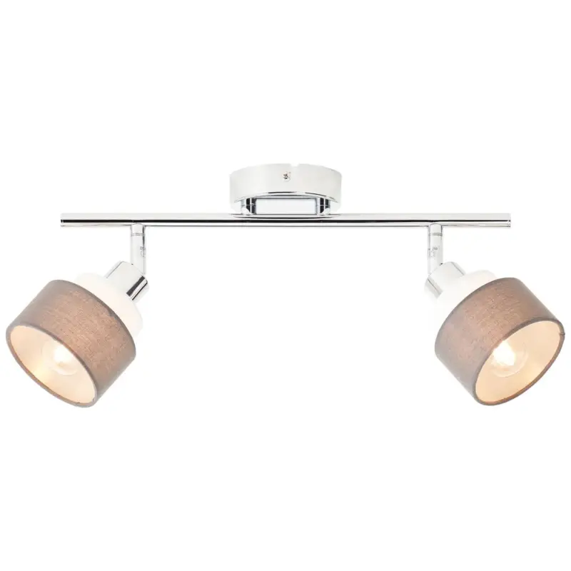 Plafonnier NAPLES 2x28W E14 Chrome-gris-blanc Paiement Sécurisé
