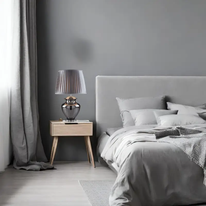 Livraison Express Lampe ELINA 1x60W E27 Chromé Fumé Étain