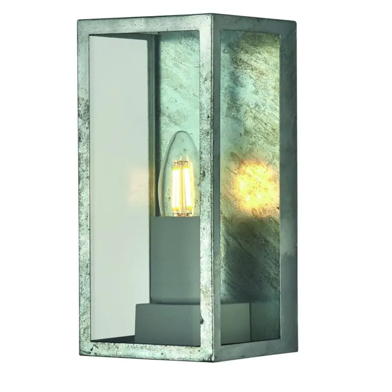 Applique extérieure BOX 1x60W E27 Argent Transparent Prix Promo
