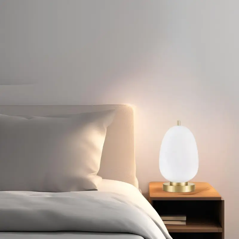 Lampe LATO Laiton doré et opale 1x5W LED H28 Jusqu&rsquo;à Épuisement Des Stocks