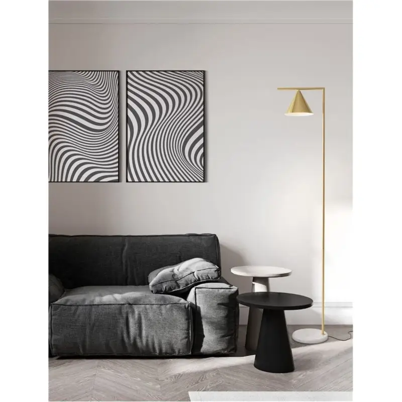 Offre Limitée Lampadaire SWAY Blanc et laiton LED