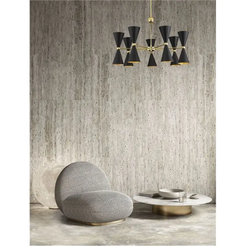 Prix Cassé Suspension GALA Noir mat et doré LED
