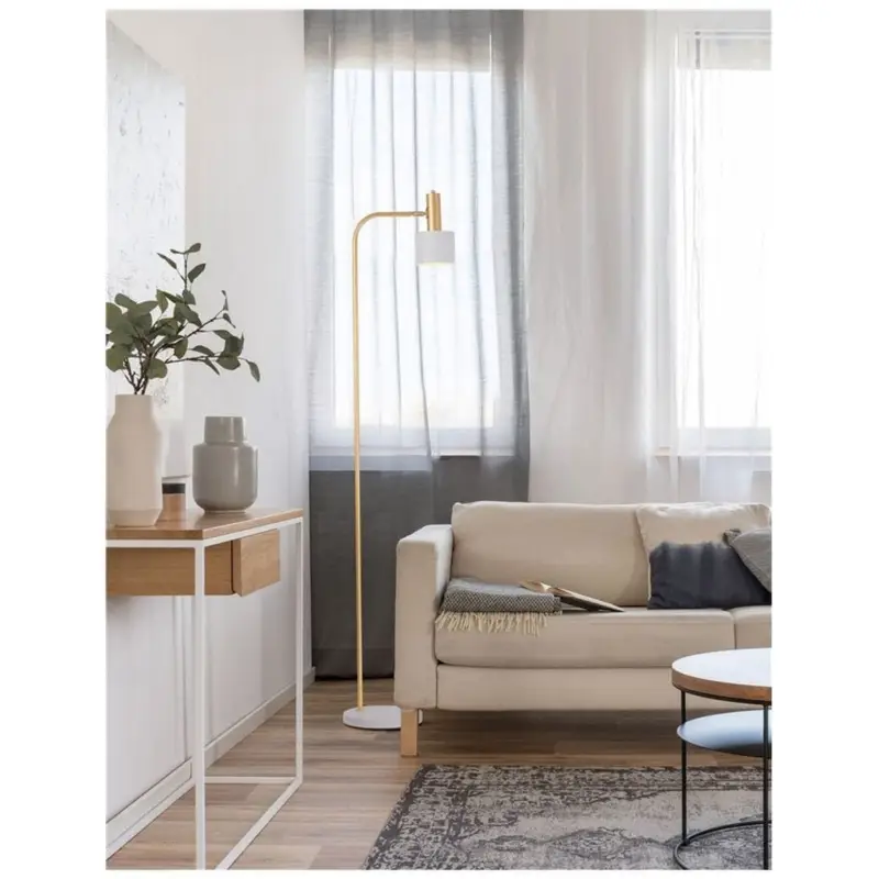 Lampadaire PAZ Doré et blanc LED Livraison Express
