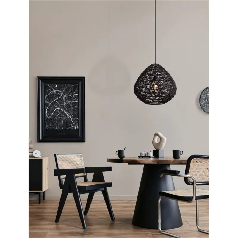 Paiement Sécurisé Suspension MELODY Noir 1x12W LED