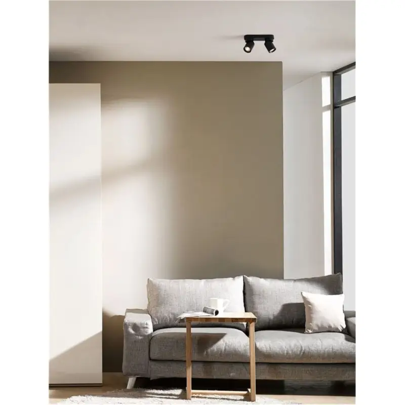 Plafonnier AMECY Noir 2x10W LED 2 éclairages Marque