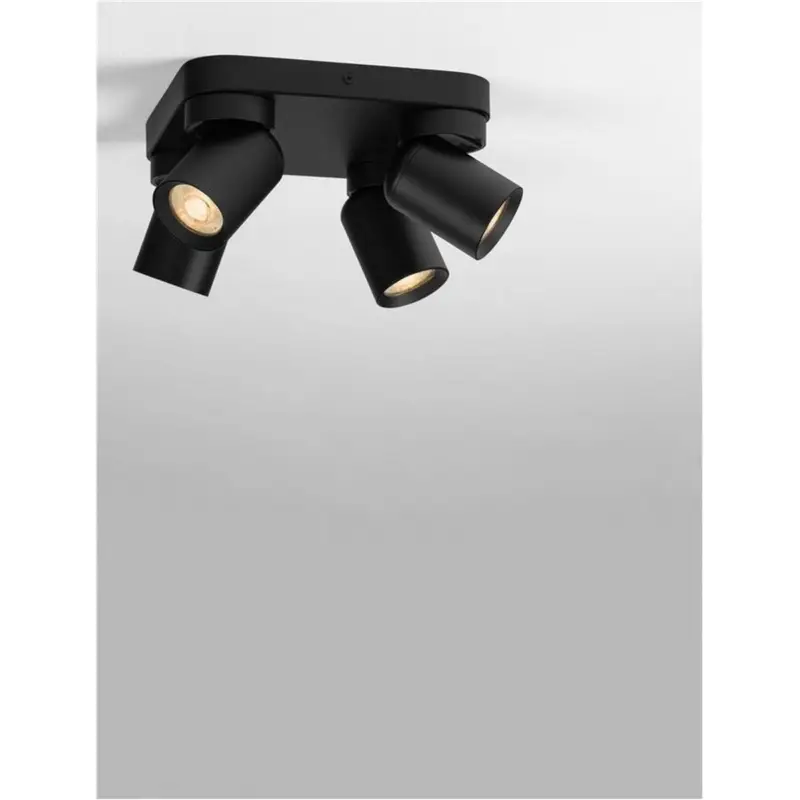 Must-Have Plafonnier AMECY Noir 4x10W LED 4 éclairages