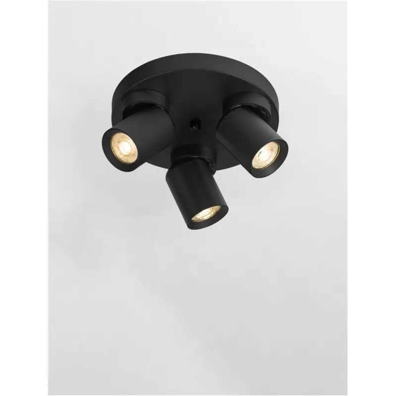 Usine Directe Plafonnier AMECY Noir 3x10W LED 3 éclairages
