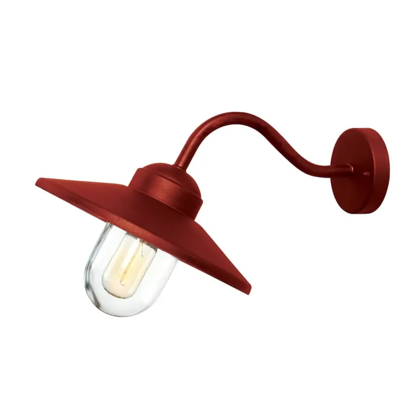 Top Vente Applique Extérieur Klampenborg 1x60W Rouge oxyde