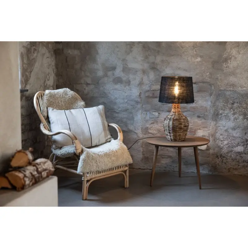 Lampe Paglia 1x40W E27 Max Naturel Noir Soldes
