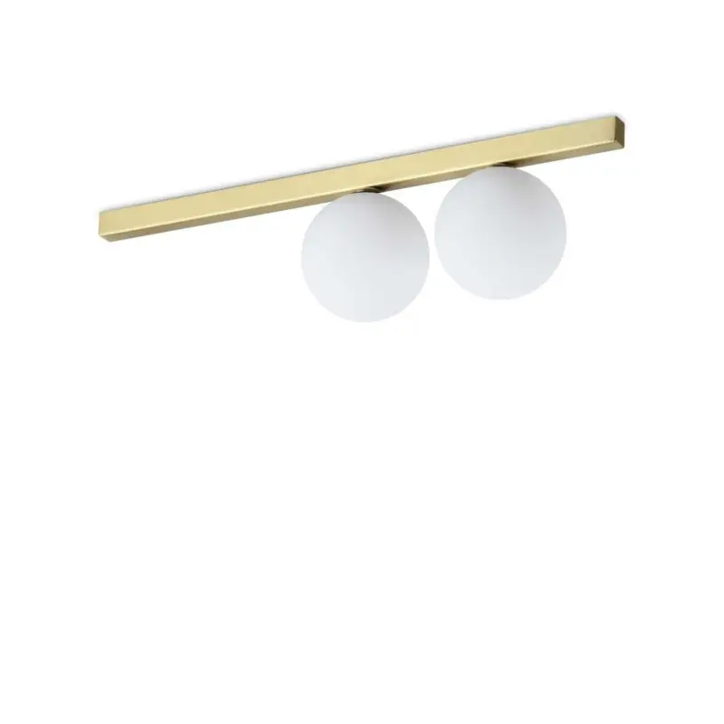 Plafonnier BINOMIO 2x4W Max G9 Laiton Prix Choc