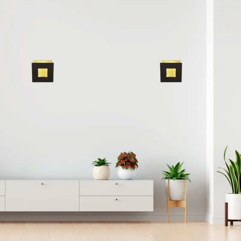 Bon Marché Applique murale DALIA 12W LED Noir Or