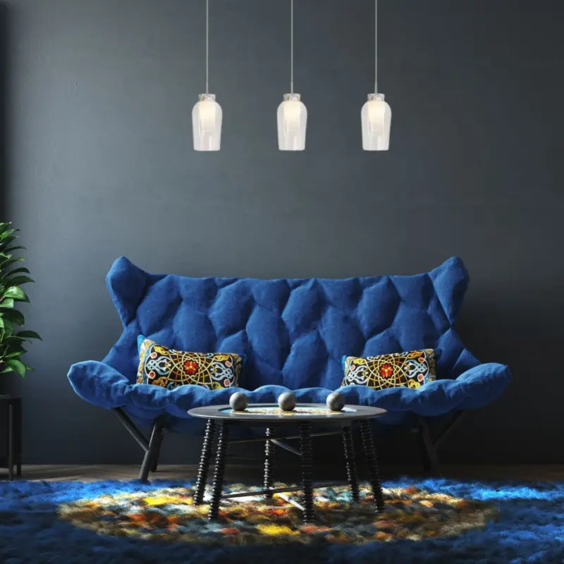 Nouvelle Collection Suspension NORA 3x20W E27 Or Blanc