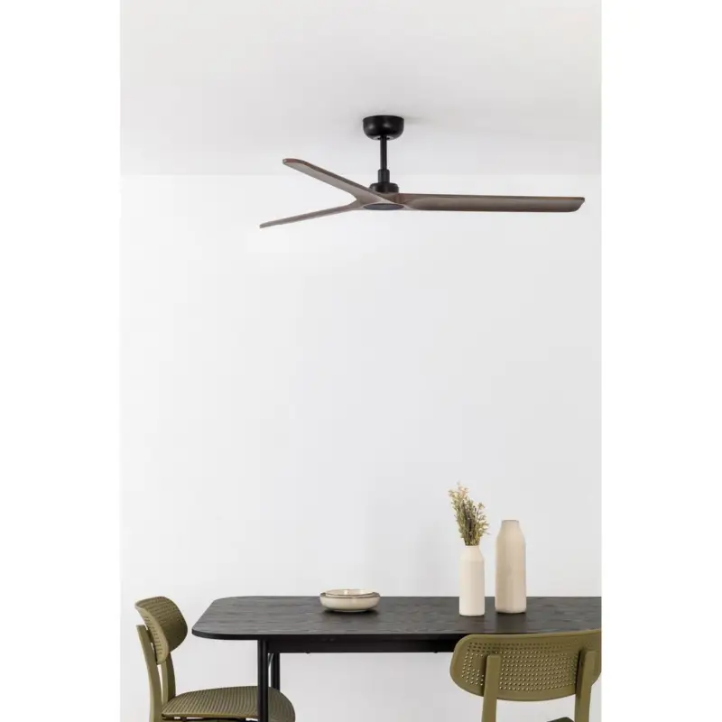 Commander Vite Ventilateur Plafond HEYWOOD M 132cm Noir Bois foncé