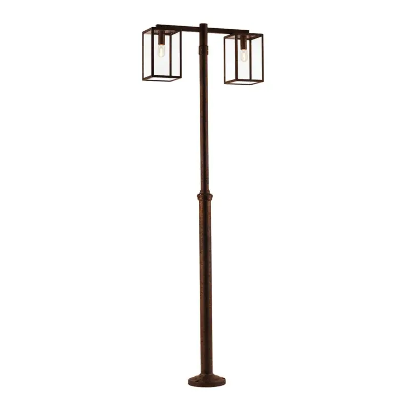 Expédition Rapide Lampadaire Extérieur LOFOTEN 2x57W E27 Rouille