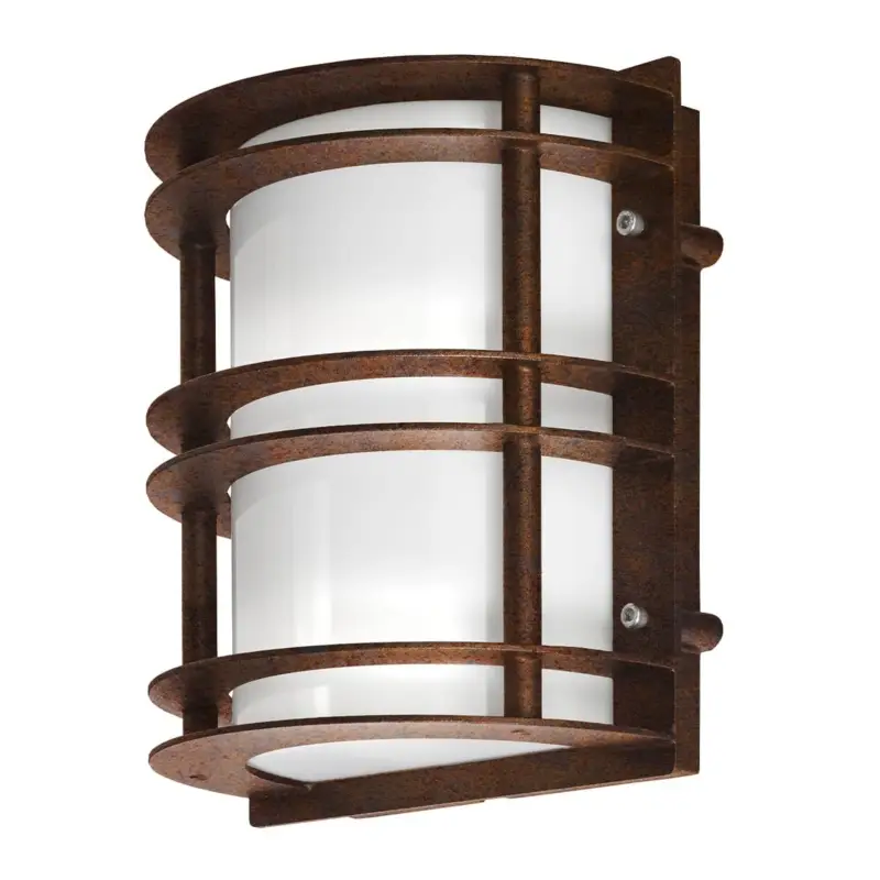 Jusqu&rsquo;à Épuisement Des Stocks Applique Extérieure STOCKHOLM 46W E27 Rouille Acier Galvanisé Verre Opale Polycarbonate