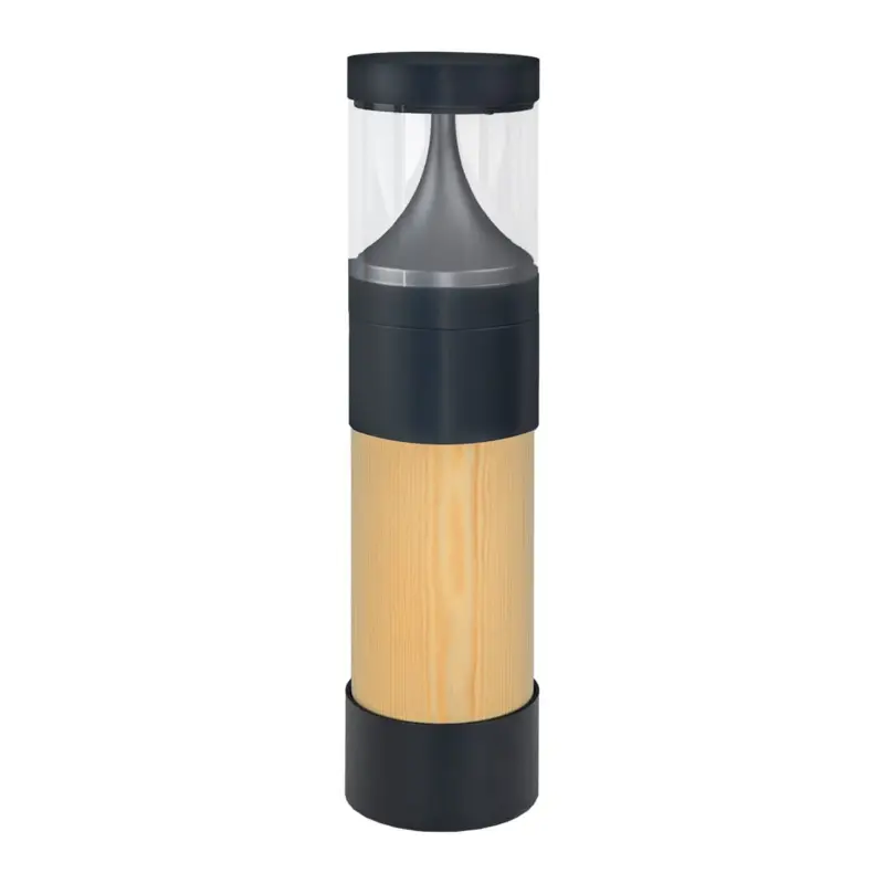 Borne Extérieure EGERSUND 9,1W LED Graphite Bois Brut H490 Réduction
