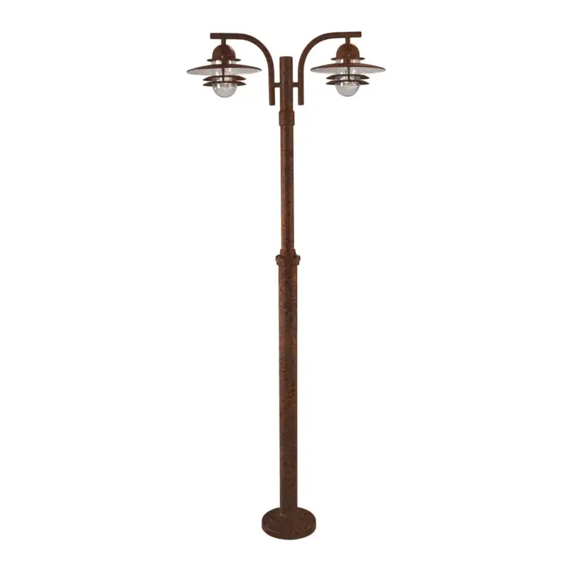 Quantité Limitée Lampadaire Extérieur OSLO 2x57W E27 Rouille