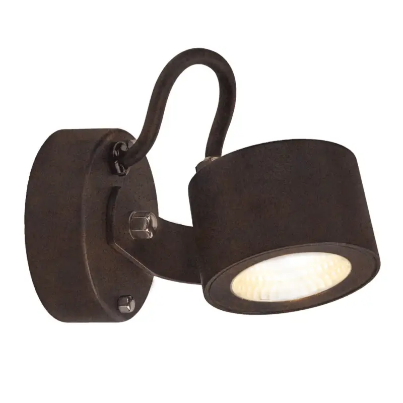 Remise Applique Extérieure MOSS 4W LED Rouille Aluminium Verre Trempé
