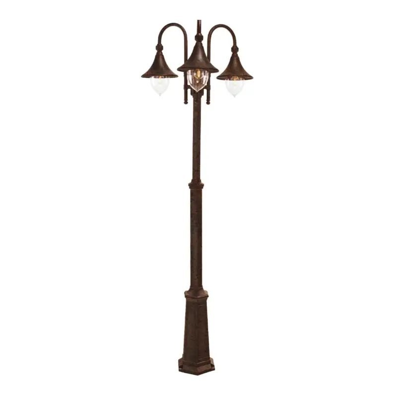 Lampadaire Extérieur FIRENZE 3x57W E27 Rouille Vente Flash