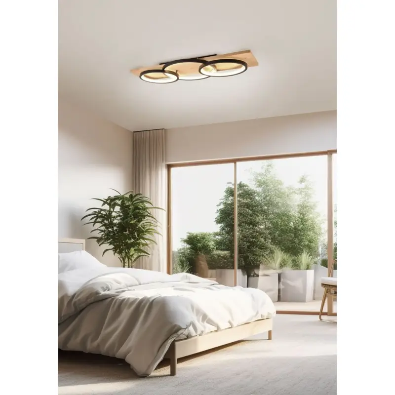 Plafonnier BARCA 1x40W Noir mat Vente Directe