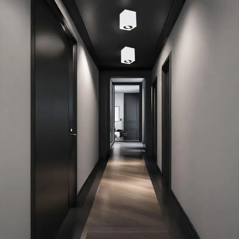 Remise Plafonnier BISCUIT 1x35W Noir blanc