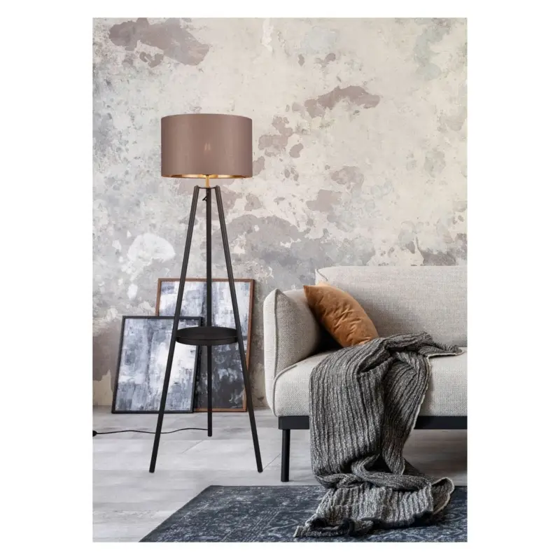 Lampadaire COLETTE 1x60W Noir mat Offre Exclusive