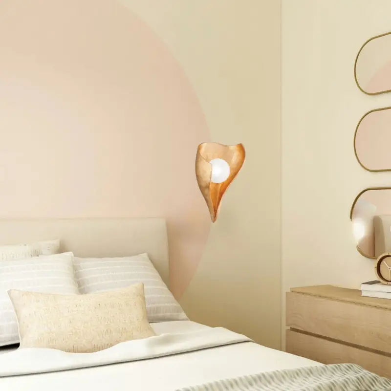 Applique Murale MOONSTONE 1x4W G9 Feuille d&rsquo;or vieilli Dernier Modèle