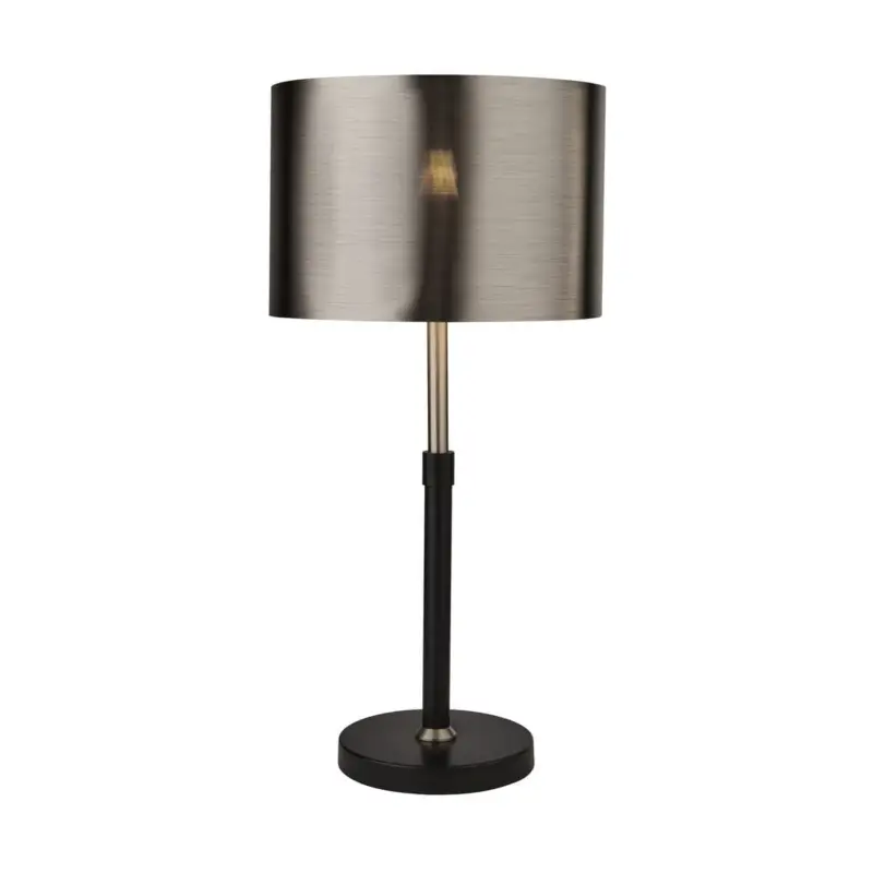 Promotion Saisonnière Lampe RACHEL 1x60W E27 Noir Argent satiné Chromé noir brossé