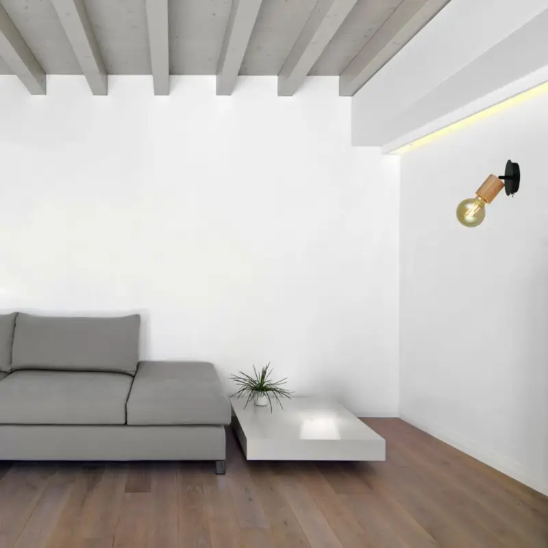 Commander Vite Applique Murale SPINNY 1x60W E27 Noir Naturel