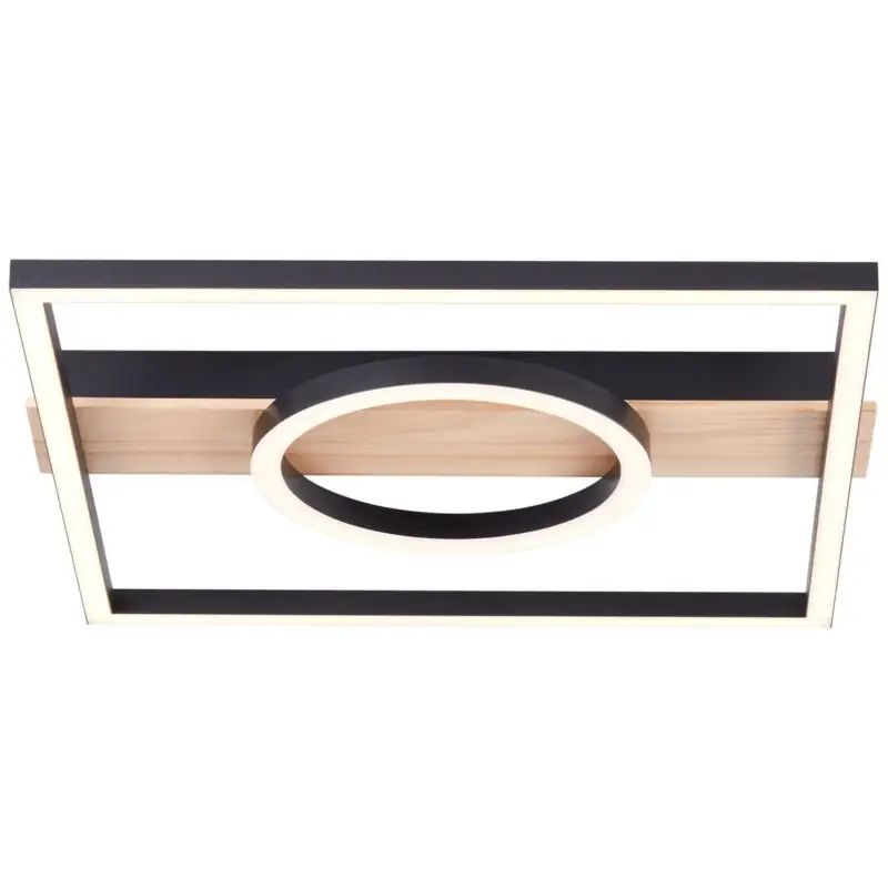 Top Vente Plafonnier MAUREEN 24W LED Noir-bois H55 P420