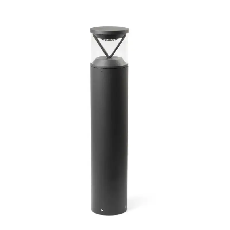 Borne Potelet Extérieur RUSH 20W COB LED Gris Foncé 2700K 360° large Authentique