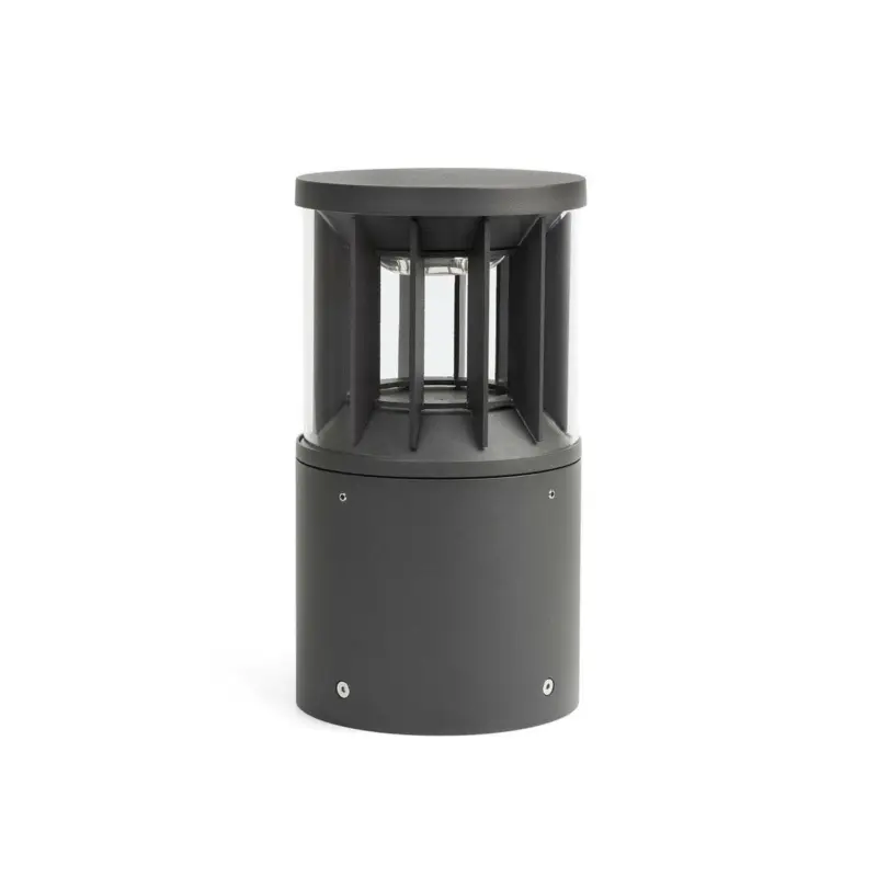 Borne Potelet Extérieur SCREEN 14W COB LED Gris Foncé 3000K 360° large Paiement Sécurisé