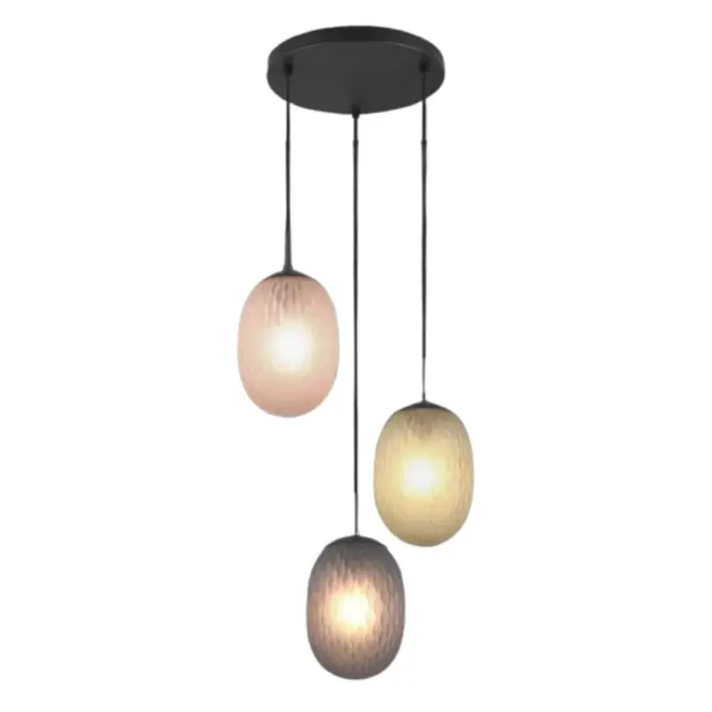 Prix Choc Suspension FACETTE 3x4W E27 Noir mat
