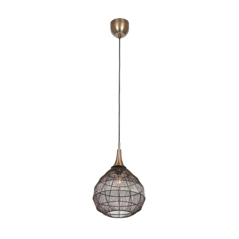Vente Directe Suspension SORAYA 1x4W E27 Laiton ancien D42