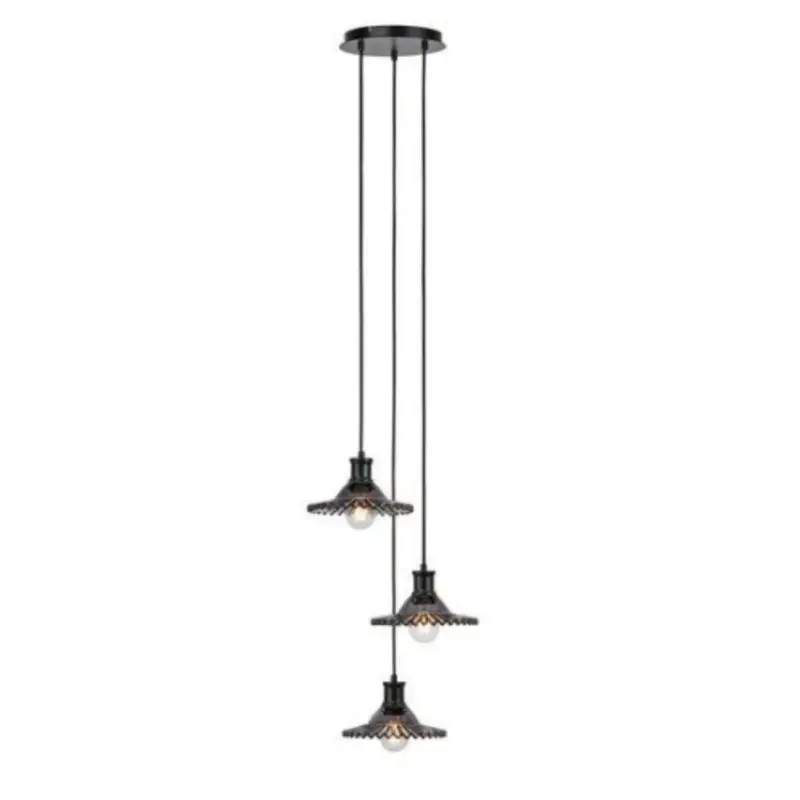 Suspension NOVIA 3x40W E14 Noir, Fumé Dernier Modèle