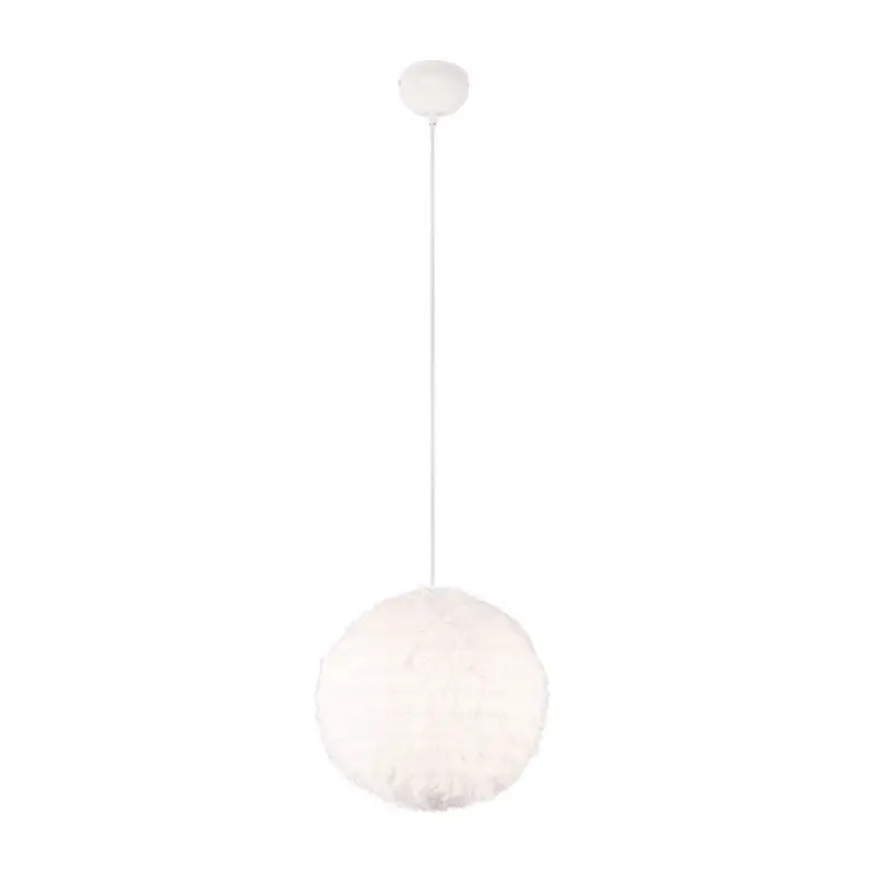 Suspension FURRY 1x10W E27 Blanc Ronde Top Vente