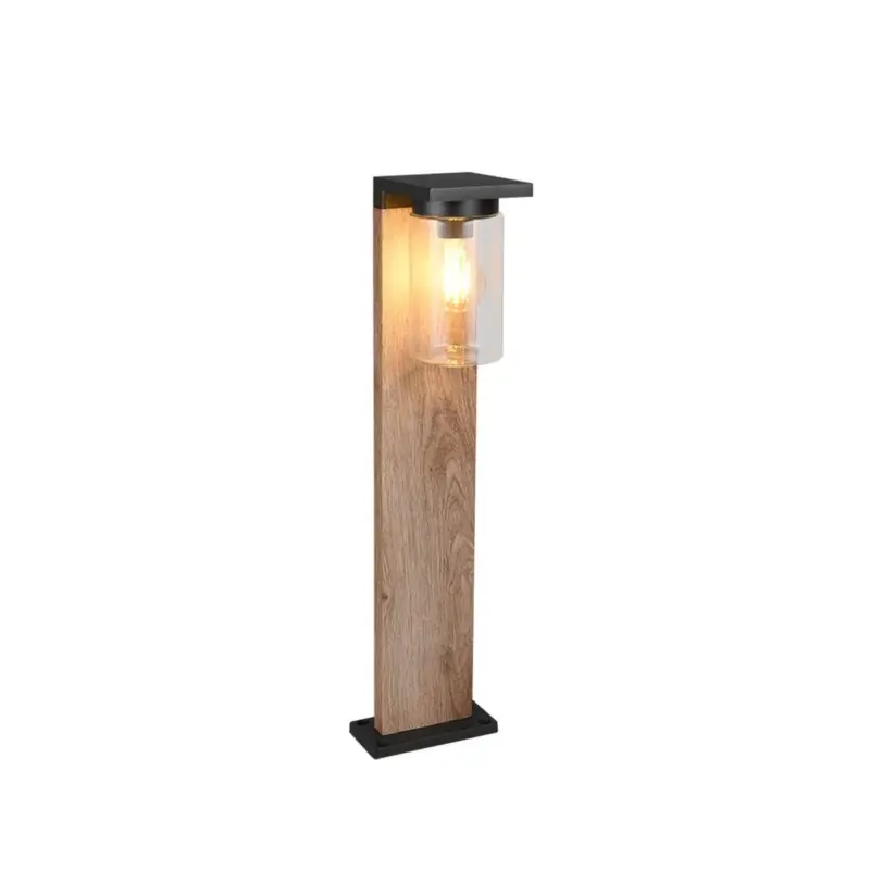 Certifié Potelet Extérieur ARDILA 1x40W E27 Imitation bois