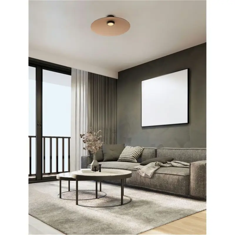 Plafonnier POLIFEMO 17W LED Noir, marron moca Expédié Aujourd'hui