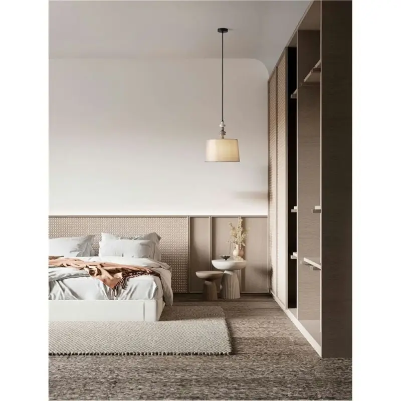 Nouvelle Collection Suspension DAMO 12W LED E27 Gris, marron H150