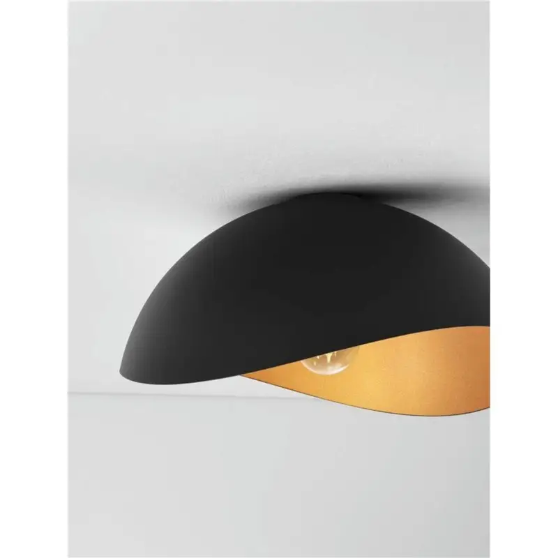 Plafonnier OPSI 12W LED E27 Noir, or H20 Dernier Modèle