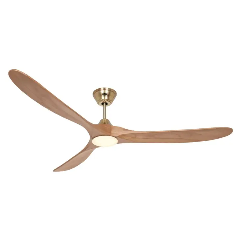 Ventilateur Plafond LED Genuino 180cm Laiton Chêne Nouvel Arrivage