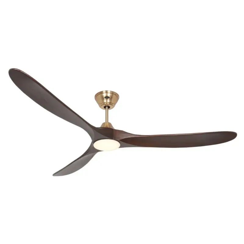 Prix Cassé Ventilateur Plafond LED Genuino 180cm Laiton Noyer