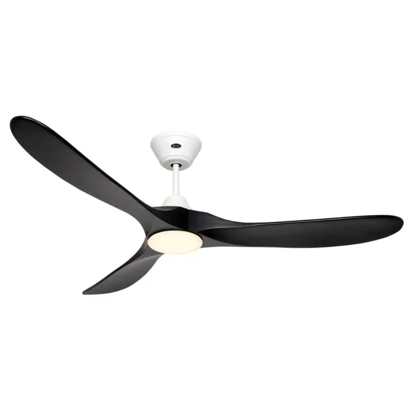 Prix Cassé Ventilateur Plafond LED Genuino 152cm Blanc Noir