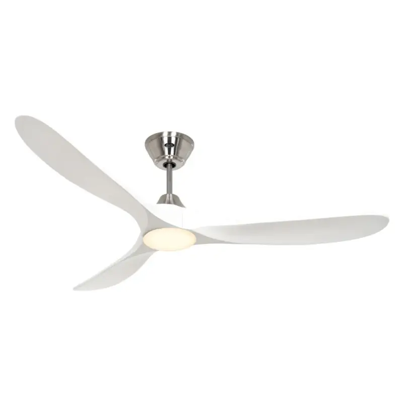 Retour Gratuit Ventilateur Plafond LED Genuino 152cm Chrome Blanc