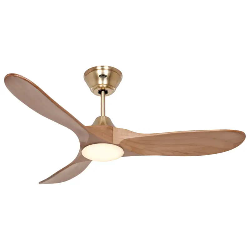 Prix Choc Ventilateur Plafond LED Genuino 122cm Laiton Chêne