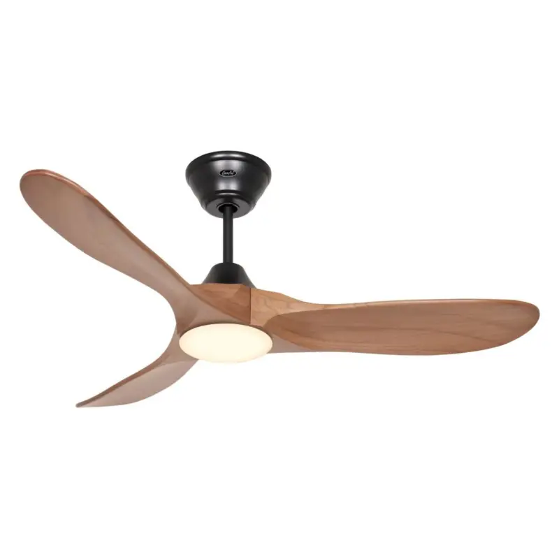 Ventilateur Plafond LED Genuino 122cm Noir Chêne Soldes