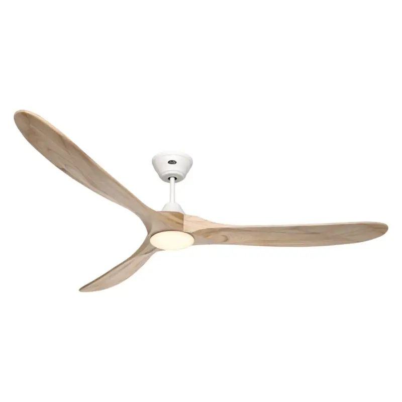 Ventilateur Plafond LED Genuino 180cm Blanc Bois Naturel Seulement Aujourd'hui
