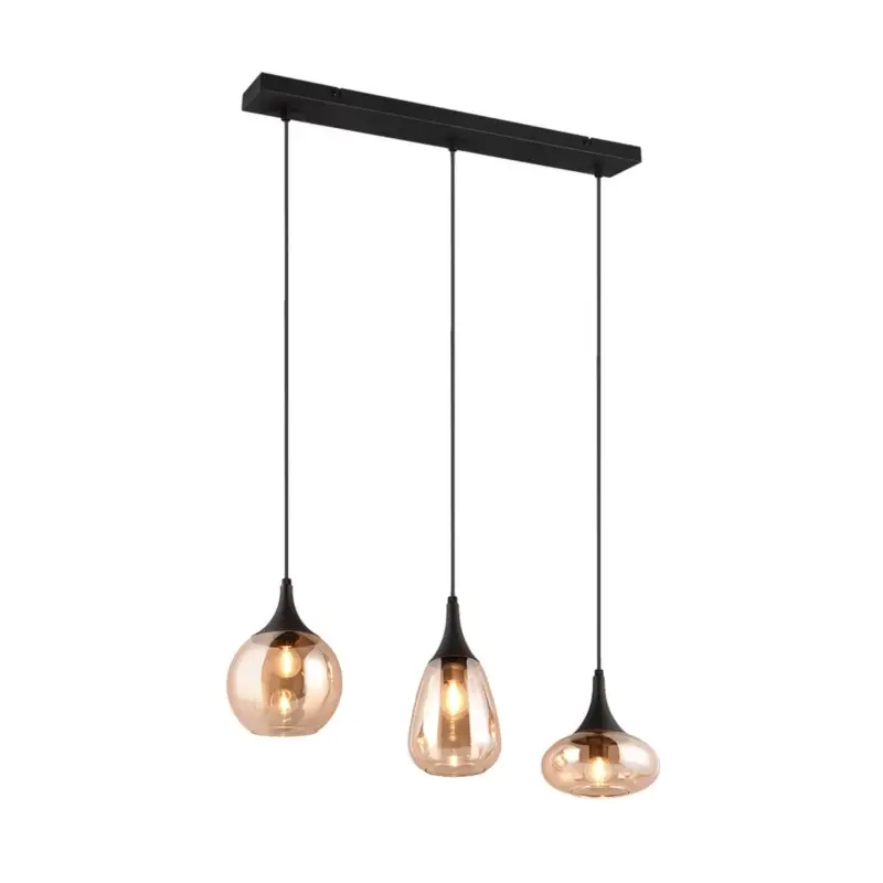 Nouvelle Collection Suspension LUMINA 3x40W E14 Noir mat